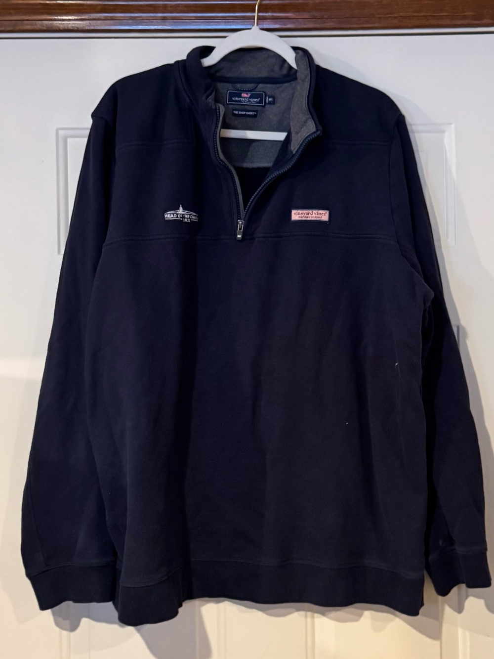 Unisex Vineyard Vines Navy Quarter-Zip Pullover Head of the Charles 2021